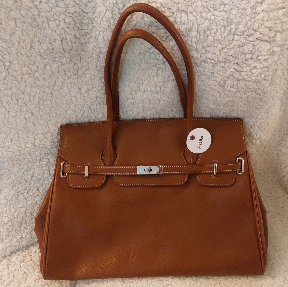 Brown "birkin" style bag